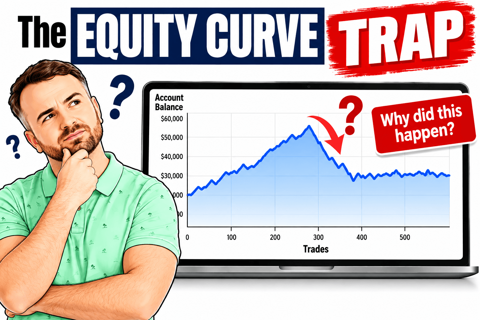 Equity curve showing a drawdown with no explanation of the cause
